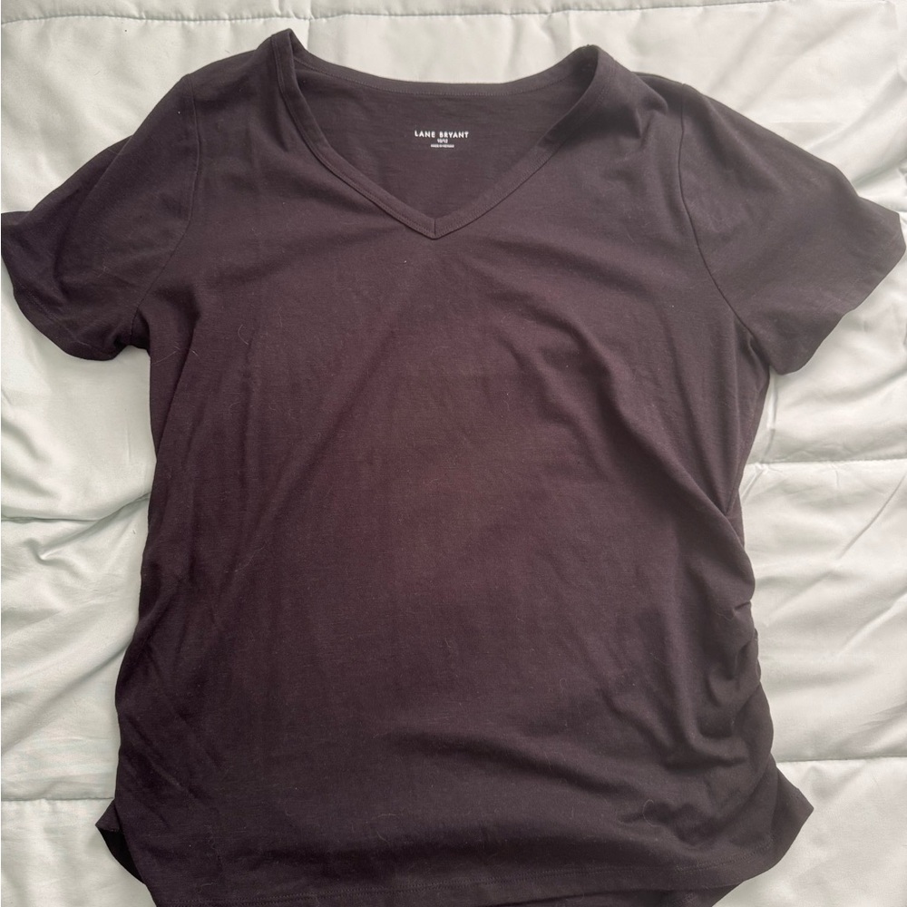 Lane Bryant Black V-Neck Women's Top